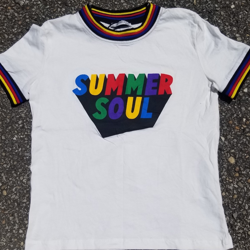 Zara "Summer Soul" Cropped T-shirt Rainbow